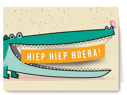 Krokodil hiep hier hoera