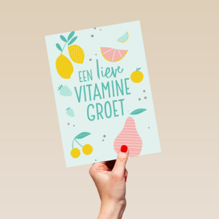 Beterschapskaart een lieve vitaminegroet