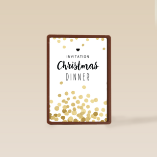 Kerstkaart invitation christmas dinner