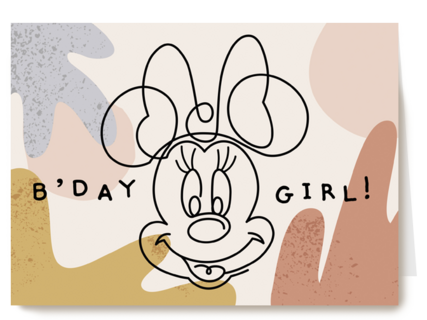 Disney Minnie Mouse verjaardagkaart