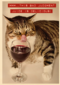 Verjaardagskaart kat met wijnglas