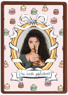 Verjaardagskaart foto cupcakes en spiegel