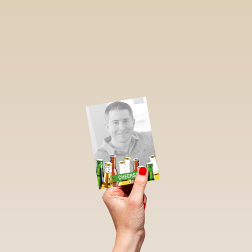 fotokaart cheers flesjes bier