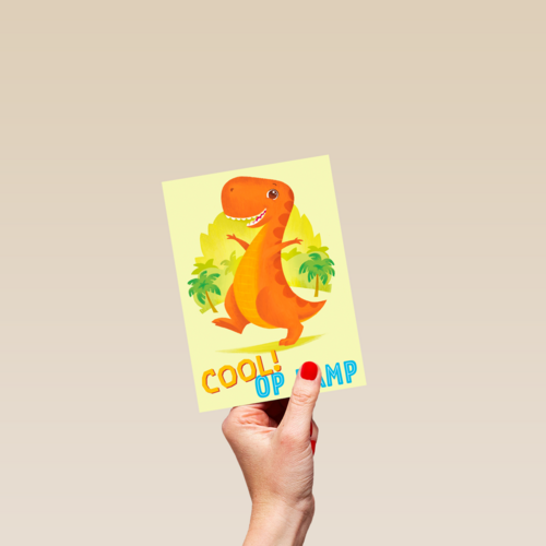 op kamp kaart dinosaurus