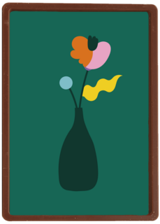 condoleancekaart met vaas bloemen