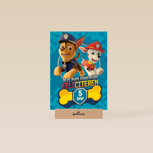Paw Patrol kaart deze pups komen jou feliciteren