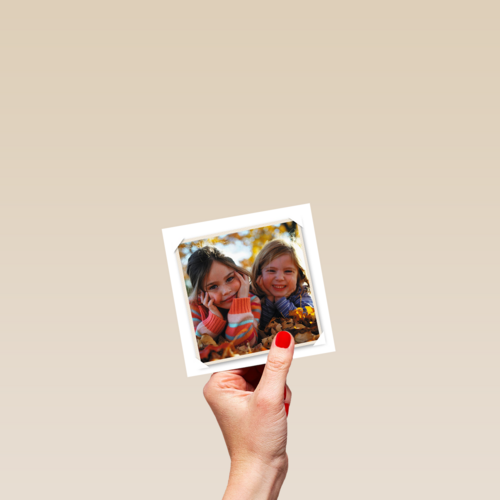 fotokaart enkel vierkant witte rand