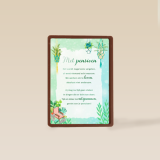 Pensioenkaart Geniet van je pensioen More than words