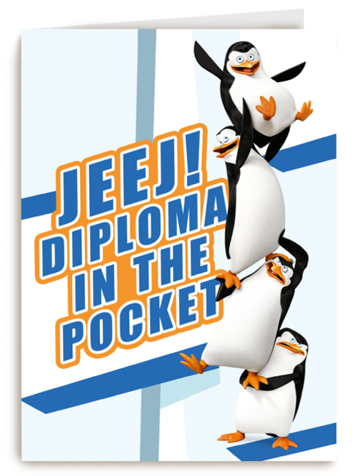 Penguins Jeej diploma in the pocket
