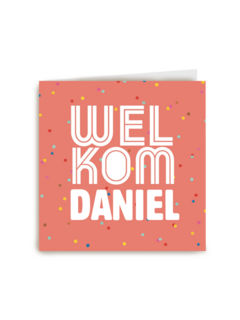 party decorations kaart met de tekst welkom