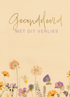 Veldbloemen condoleancekaart
