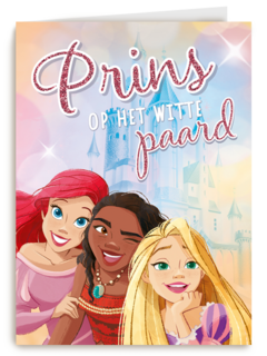 Disney prinsessen kaart Prins op het witte paard
