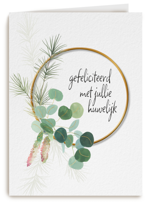Kaart Hallmark | Felicitatie Huwelijk | Trouwkaart Gefeliciteerd Met Jullie Huwelijk Cirkel
