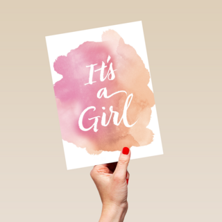 watercolor it is a girl