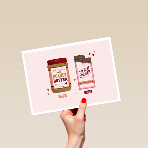 Liefde kaart peanut butter and chocolate