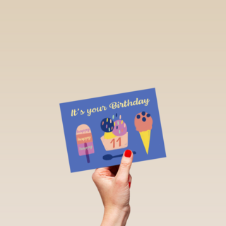 its your birthday with ice cream