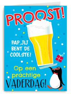 vaderdag kaart pinguin proost