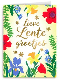 Pasen kaart lieve lentegroetjes