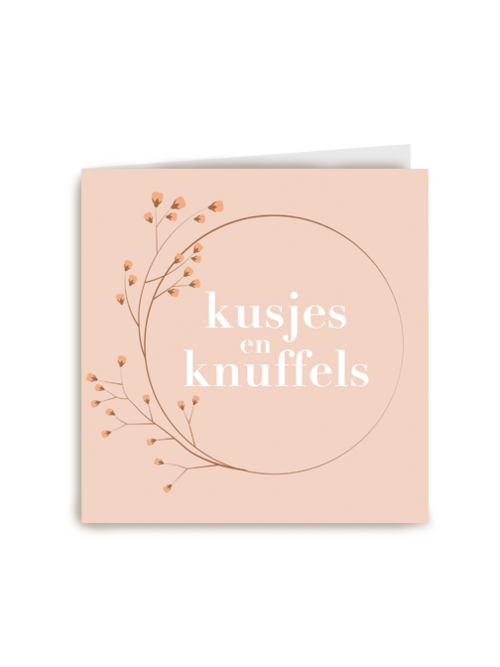 verjaardag kaart stijlvol kusjes en knuffels