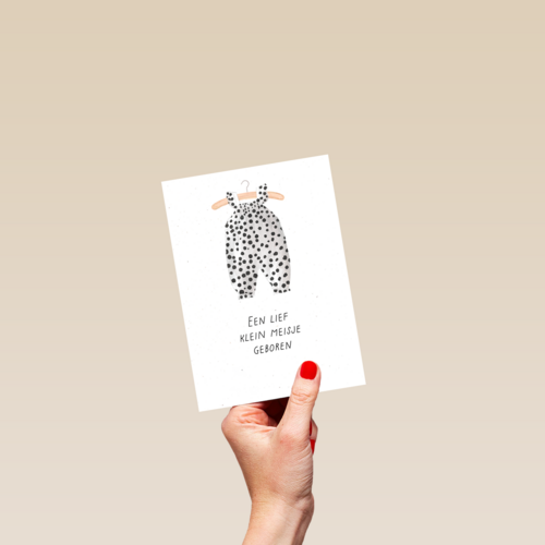 Geboorte felicitatie dochter lief klein meisje