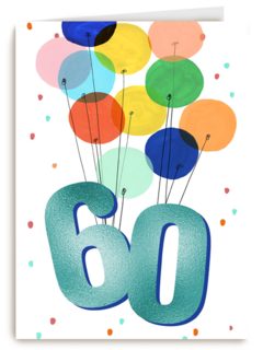 Verjaardagskaart 60 met ballonnen