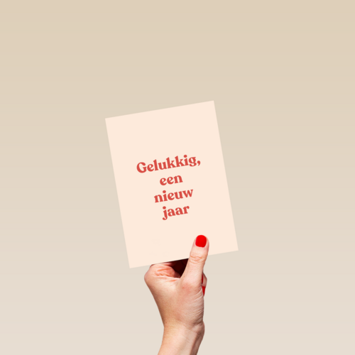 nieuwjaarskaart gelukkig een nieuw jaar