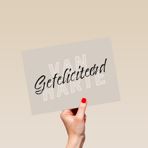 van harte gefeliciteerd met deze stijlvolle kaart