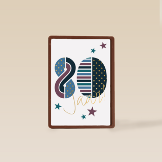 verjaardagskaart 80 met sterren