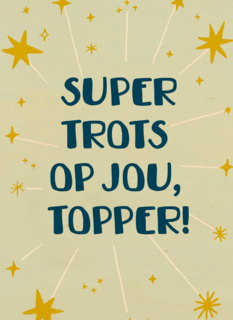Geslaagdkaart supertrots op jou kanjer