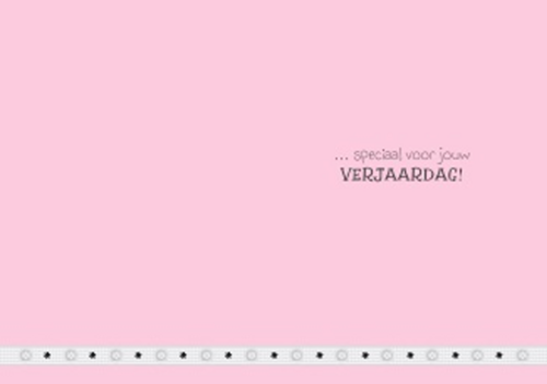 beer met bloemen roze en wit