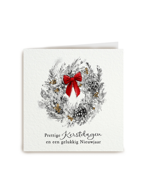 kerstkrans met strik