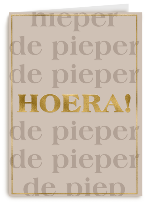 Verjaardagskaart hieperdepieper hoera