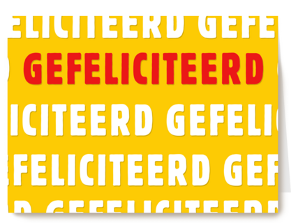 Gefeliciteerd kaart zakelijk