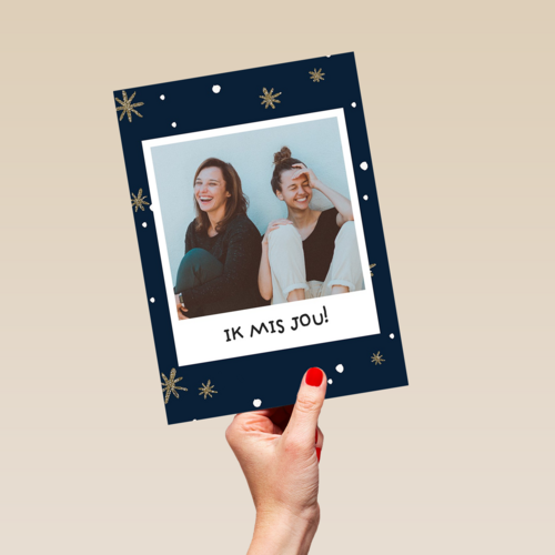 nieuwjaar fotokaart ik mis jou