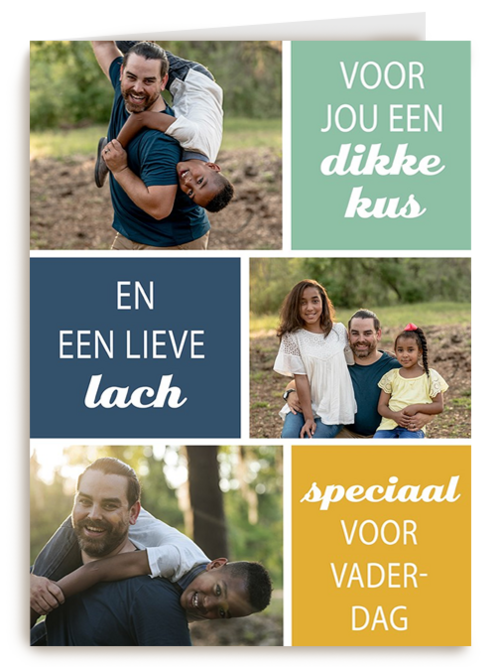 Kaart Hallmark | Vaderdag | Fotokaart Vaderdag 3 Fotos