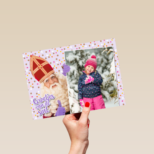groetjes van de sint met je foto