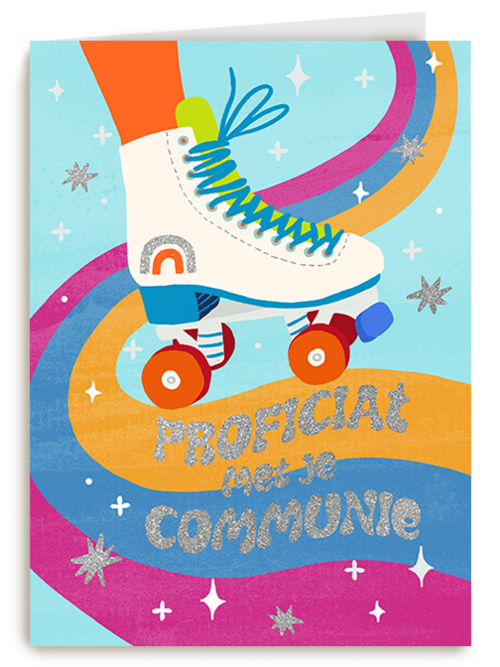 Kaart Hallmark | Communie | Communie Proficiat Rolschaats