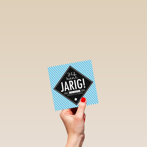 strepen blauw wit jij bent jarig