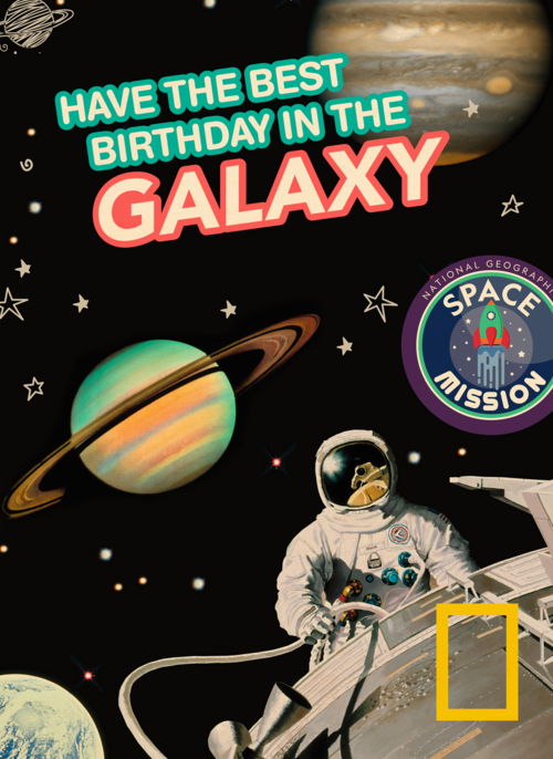 verjaardag kaart jongen best birthday galaxy