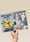 minion new years selfie kaart kerst