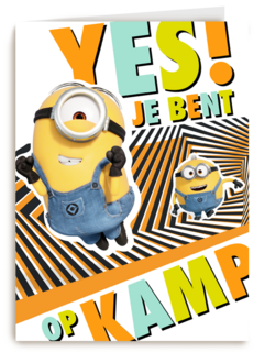 Minions op kamp kaart