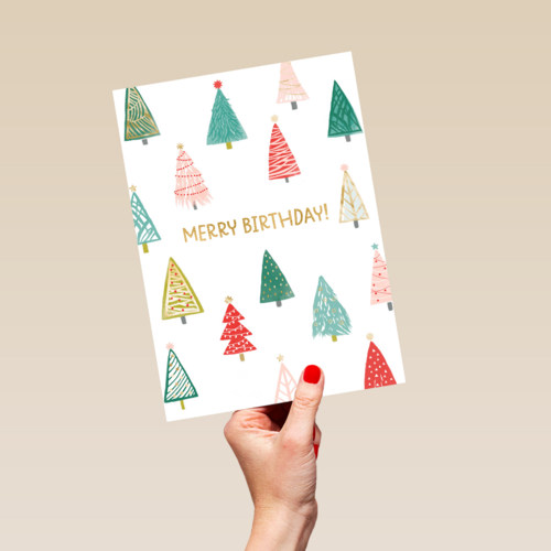 Kerstkaart Speciale momenten Kerst verjaardag Merry birthday