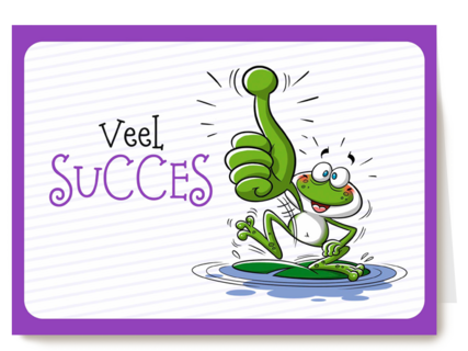veel succes met kikker