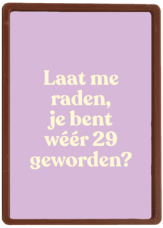 verjaardag kaart vrouw weer 29 geworden
