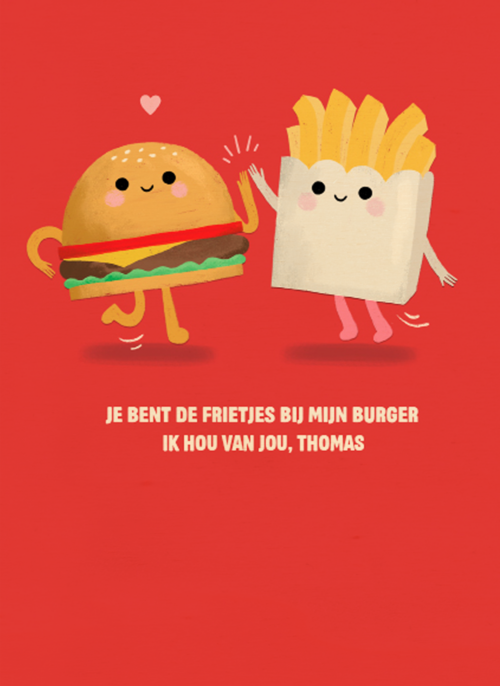 Frietjes bij mijn burger