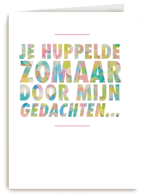 Kaart | Hallmark | Zomaar Denken Aan | Huppelde Zomaar Door Mijn Gedachten Kaart