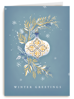 Kerstkaart stijlvol wintergreetings