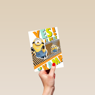 Minions op kamp kaart