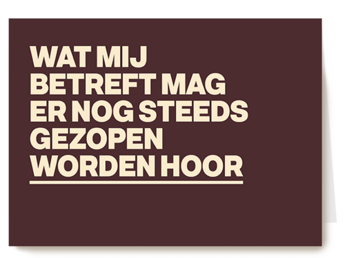Kaart Hallmark | Diploma | Gezakt kaart er mag nog steeds gezopen worden hoor