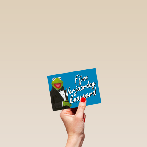 Kermit kaart fijne verjaardag knapperd